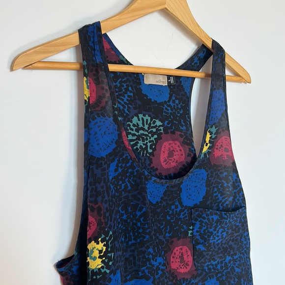 Wilfred 100% silk mixed print racer back tank from Aritzia - Picture 2 of 7
